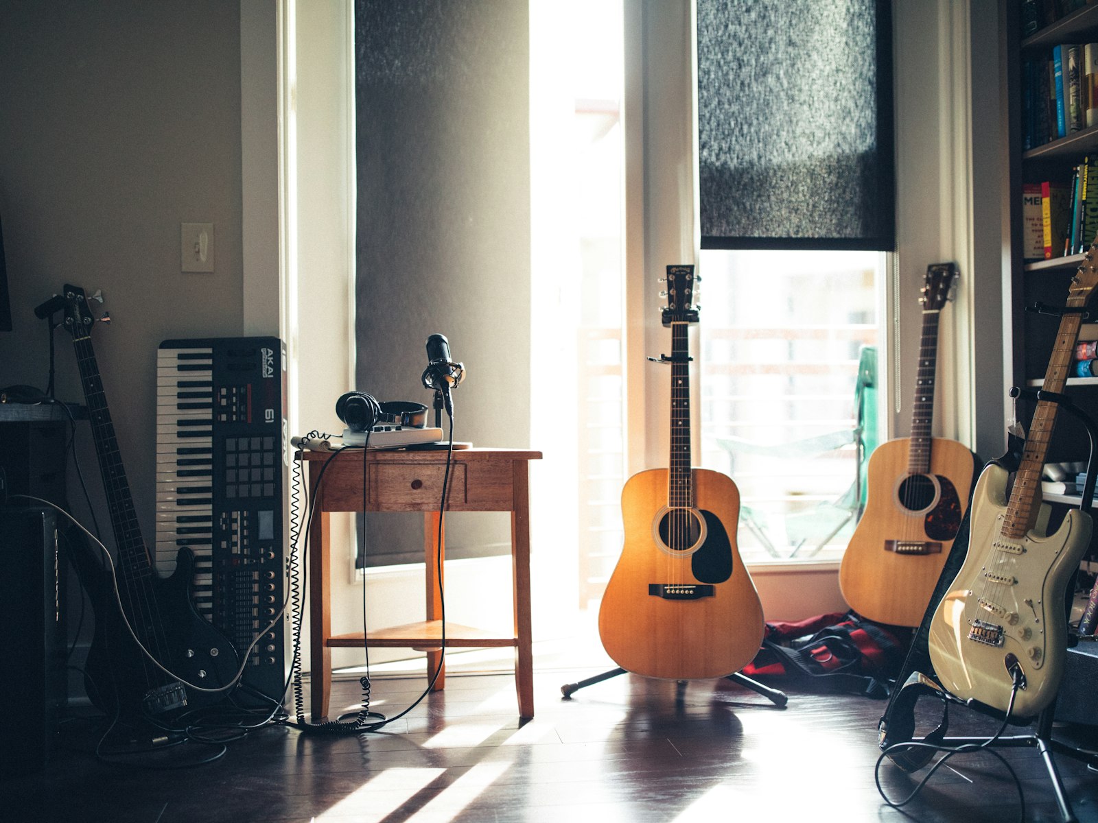 Music studio instruments for kids programs